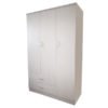 Armario 3 Puertas 2 Cajones 190cm blanco