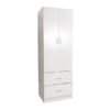 Armario 2 puertas y 2 cajones 178cm blanco