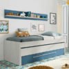 Cama nido Azul/Alpes + Estantería