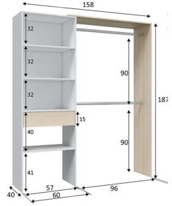 Alternative view of Armario Vestidor Hera