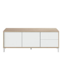 Alternative view of Mueble Bajo Tv Blanco-Roble Brooklyn