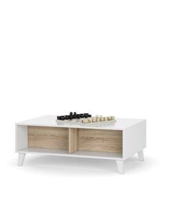 Alternative view of Mesa de centro Elevable Zayken Blanco-Roble
