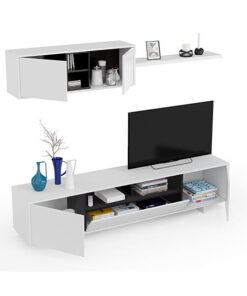 Alternative view of Salón tv Belus Blanco brillo-Antracita