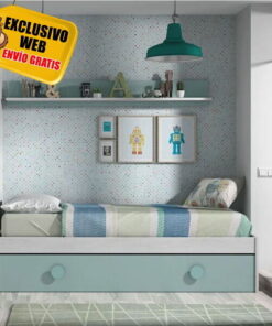 Cama Nido doble con cajón y estante Enjoy