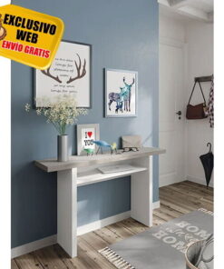 Mesa Desplegable Tavolo Blanco-Cemento