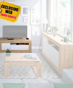 Mueble tv Baltik roble-blanco