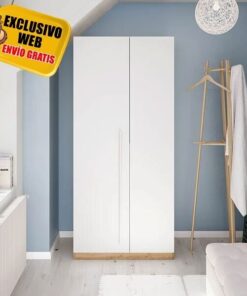 Armario 2 puertas Blanco-Roble Noah