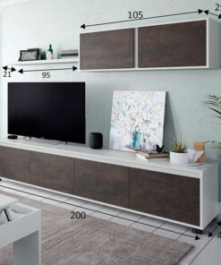 Alternative view of Salón Alida Home Tv blanco Artik-Óxido