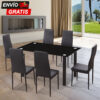 Conjunto  6 Sillas y Mesa Cristal  London