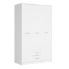 Armario 3 Puertas 2 Cajones Blanco