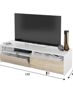 Alternative view of Mueble Tv 2 puertas Kioto Roble-blanco