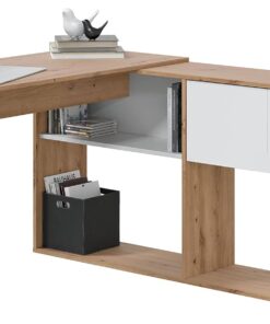 Alternative view of Escritorio reversible con estanterías