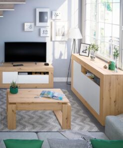 Pack Salón Roble Nodi y Blanco Artik