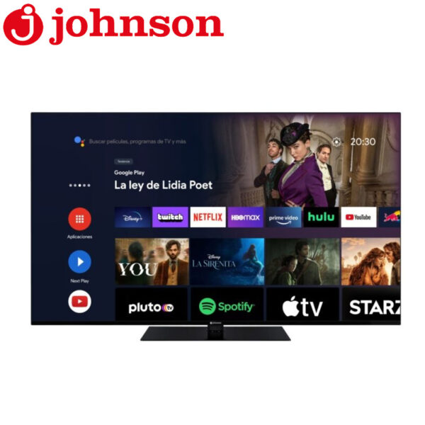 Smart TV Johnson Android 55" QLED 4K Negra