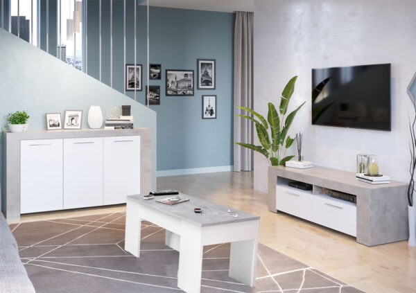 Pack de Salón  Urban Cemento y Blanco Artik - Imagen 7