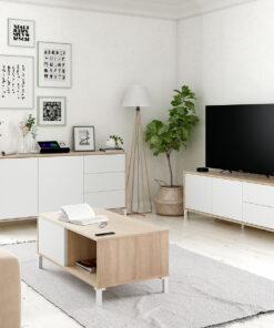 Pack de Salón Brooklyn Blanco y Roble