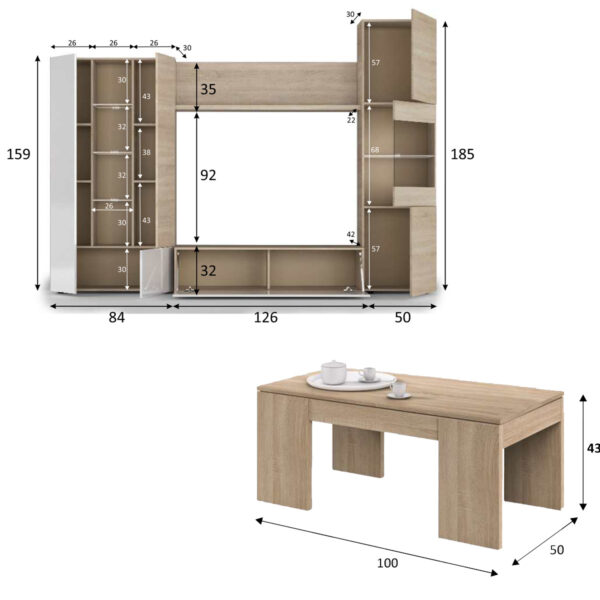 Pack Salón Essential y Mesa Elevable - Imagen 7