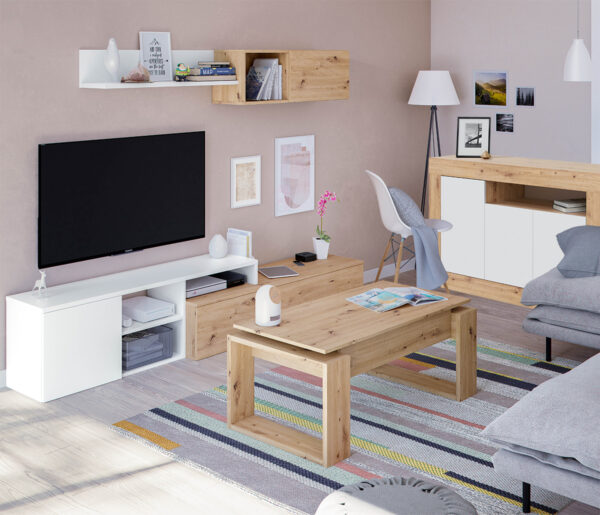 Pack Salón Julia con Mesa Elevable y Aparador