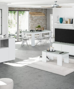 Pack de Salón Alida Cemento y Blanco Artik