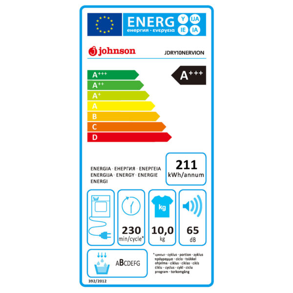 Secadora 10 Kg Johnson A+++ - Imagen 2