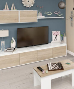 Pack de Salón Alida Roble y Mesa Elevable