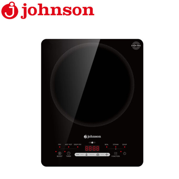 Inducción Portátil Johnson Cristal Negro