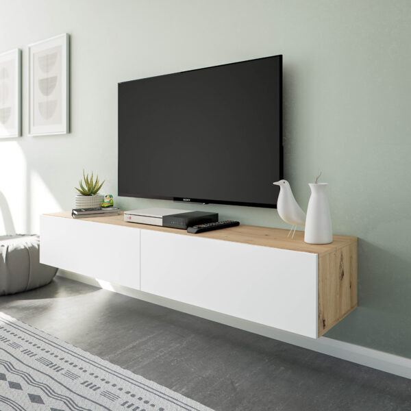 Alternative view of Mueble TV Kaway Roble Nodi - Blanco Artik
